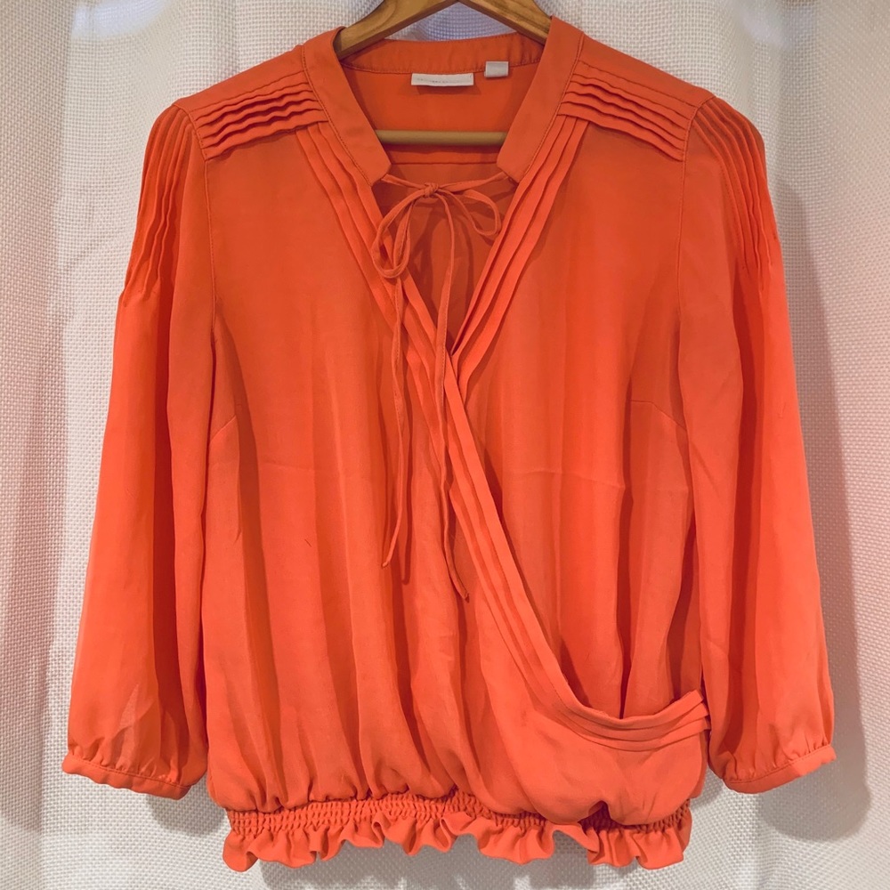 New York & Company Tie Blouse